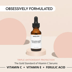 MAELOVE Glow Maker Sérum Vitamine C 15% avec ingrédients principaux