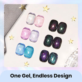 main appliquant le vernis à ongles gel beetles Chameleon sous lumière