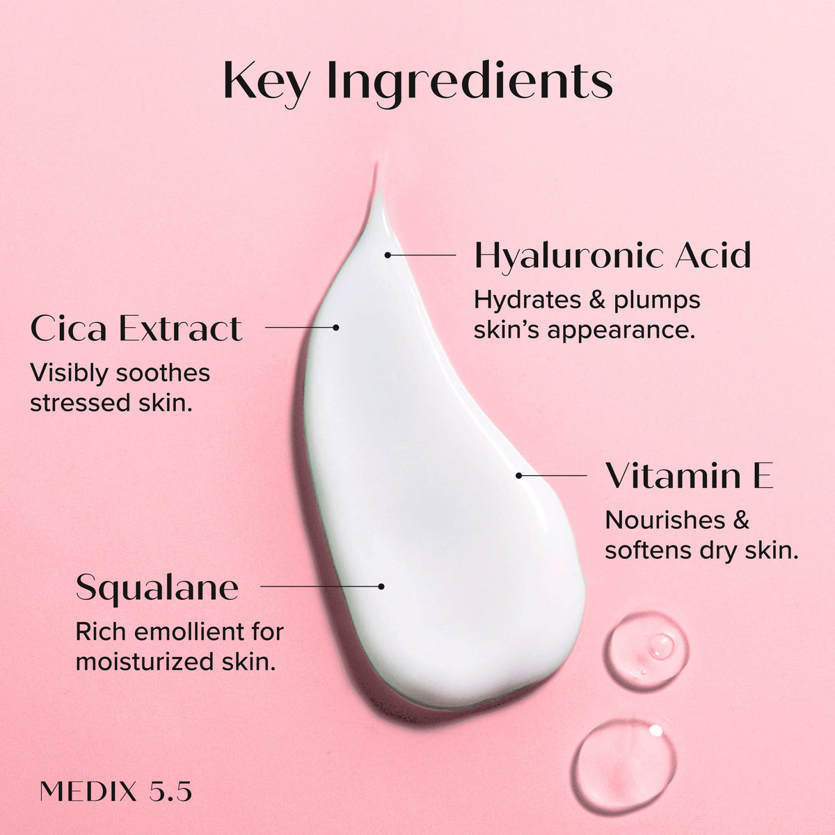 Mains appliquant la Crème Medix 5.5 sur le bras