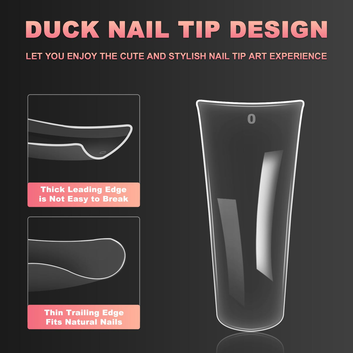 Mains avec des ongles décorés utilisant les tips canard Ranrose