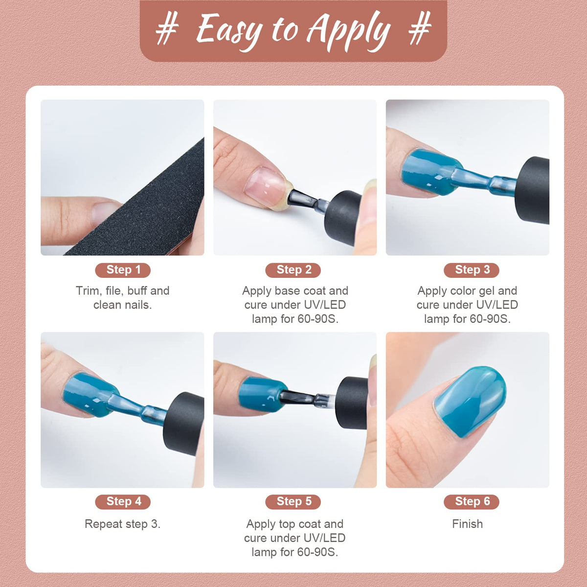 Mains avec manucure réalisée avec le kit JODSONE