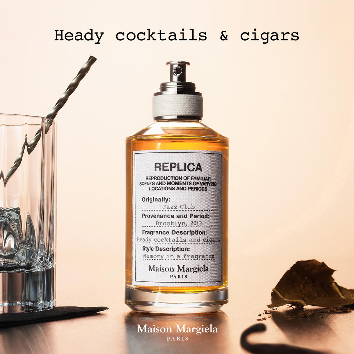 Maison Margiela Jazz Club Eau de Toilette 100ml avec des cigares