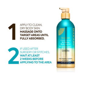 MAKARI lotion corps sur fond naturel avec huiles