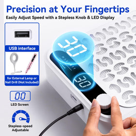 Makartt Aspirateur de Poussière à Ongles vue latérale