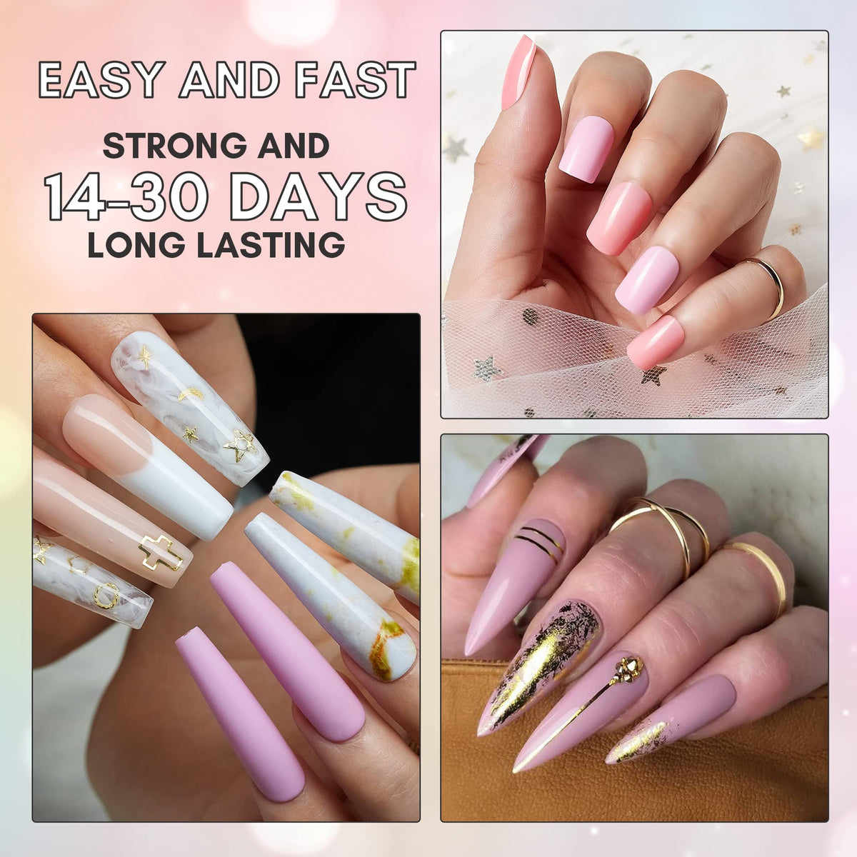 Makartt colle à ongles appliquée sur faux ongles
