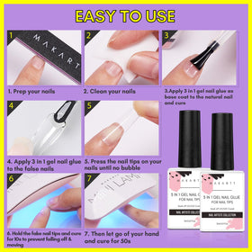 Makartt colle à ongles gel 3 en 1 15ml en gros plan