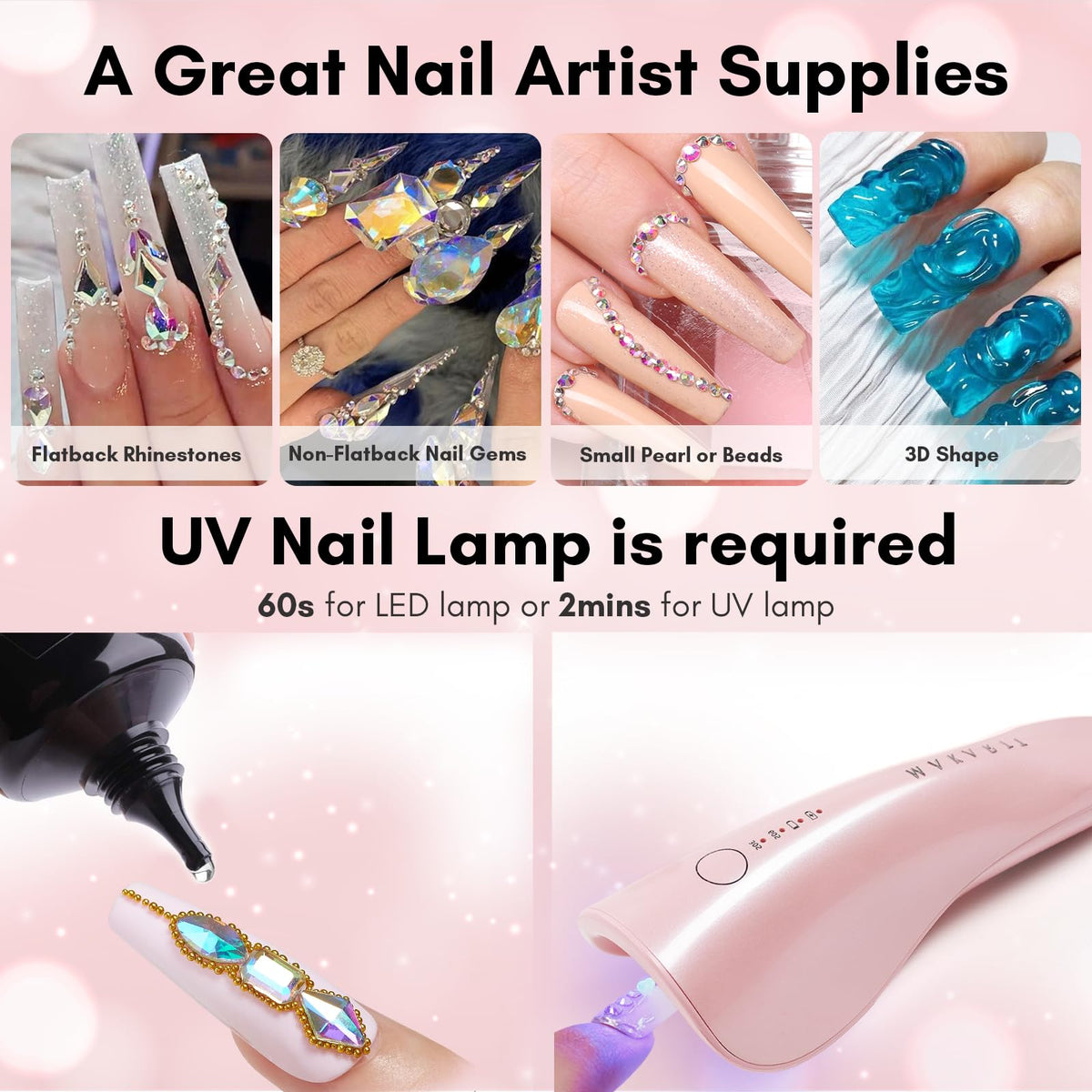 Makartt colle gel UV 15ml avec accessoires de nail art