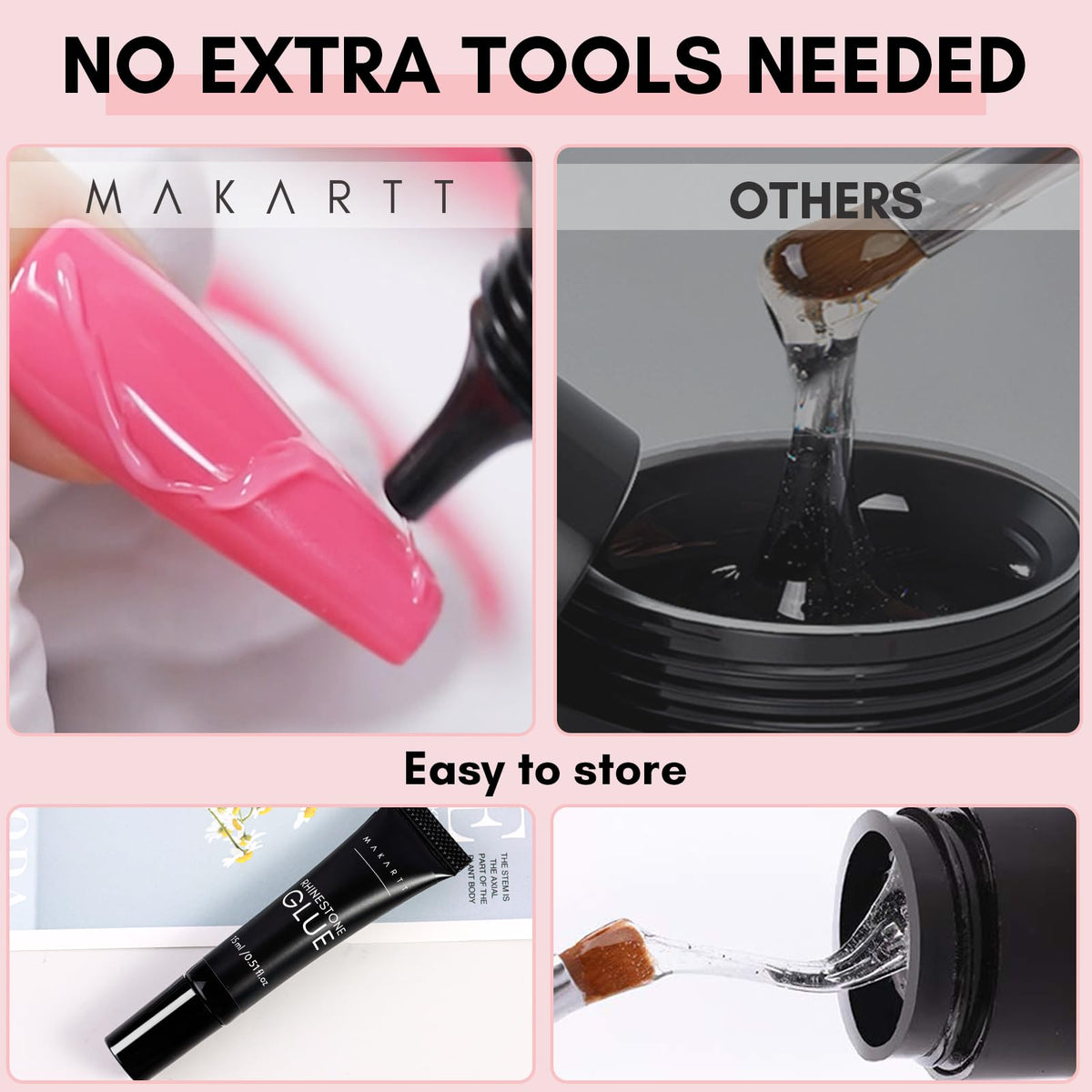 Makartt colle gel UV 15ml près de strass et décorations d'ongles