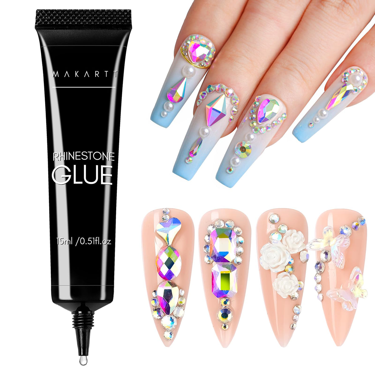 Makartt colle gel UV 15ml vue avant avec bouchon