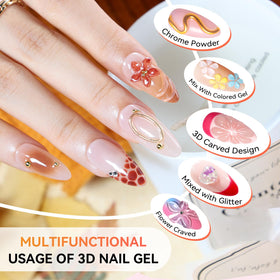 Makartt Gel 3D pour Ongles dans un tube à aiguille