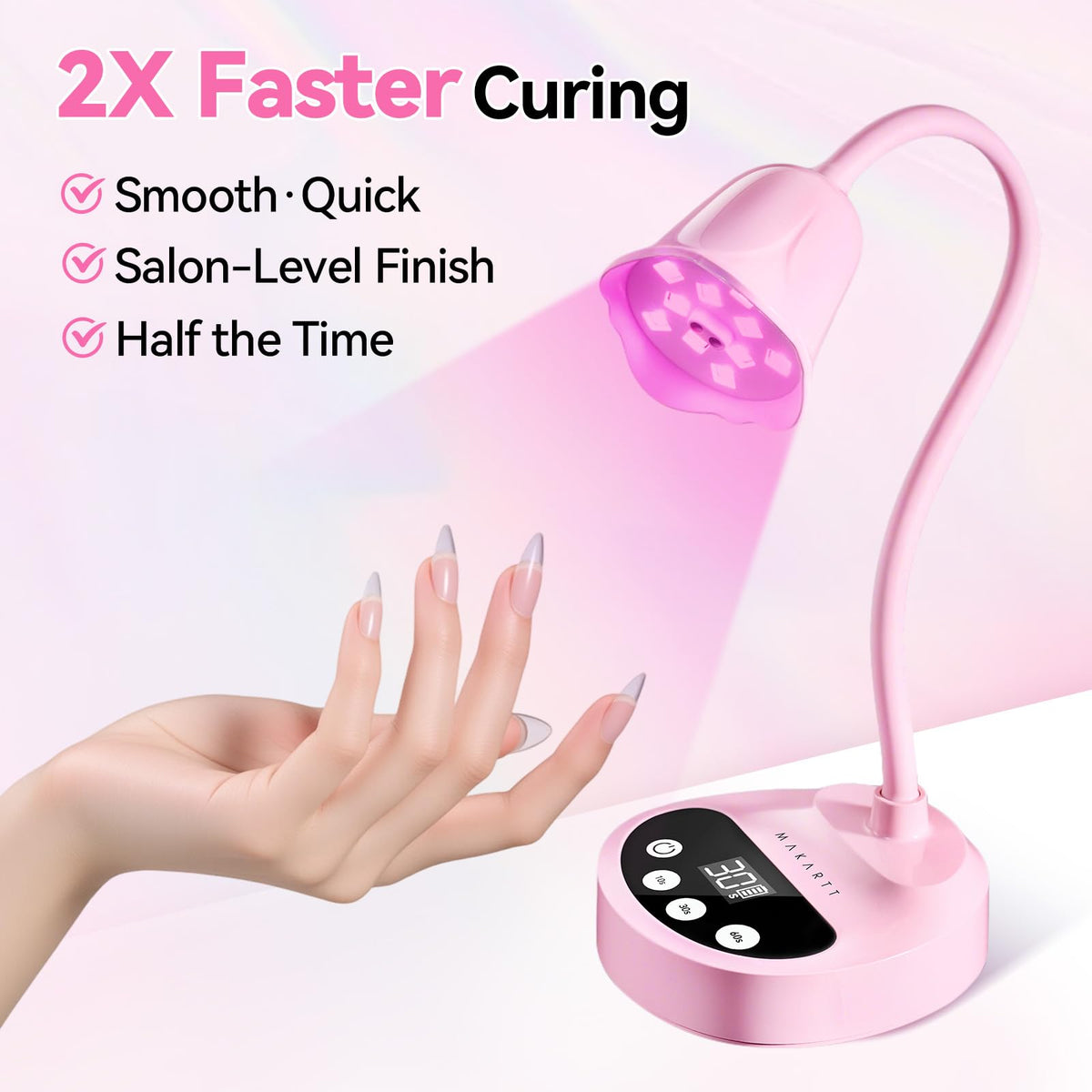 Makartt lampe UV LED avec bras flexible ajustable