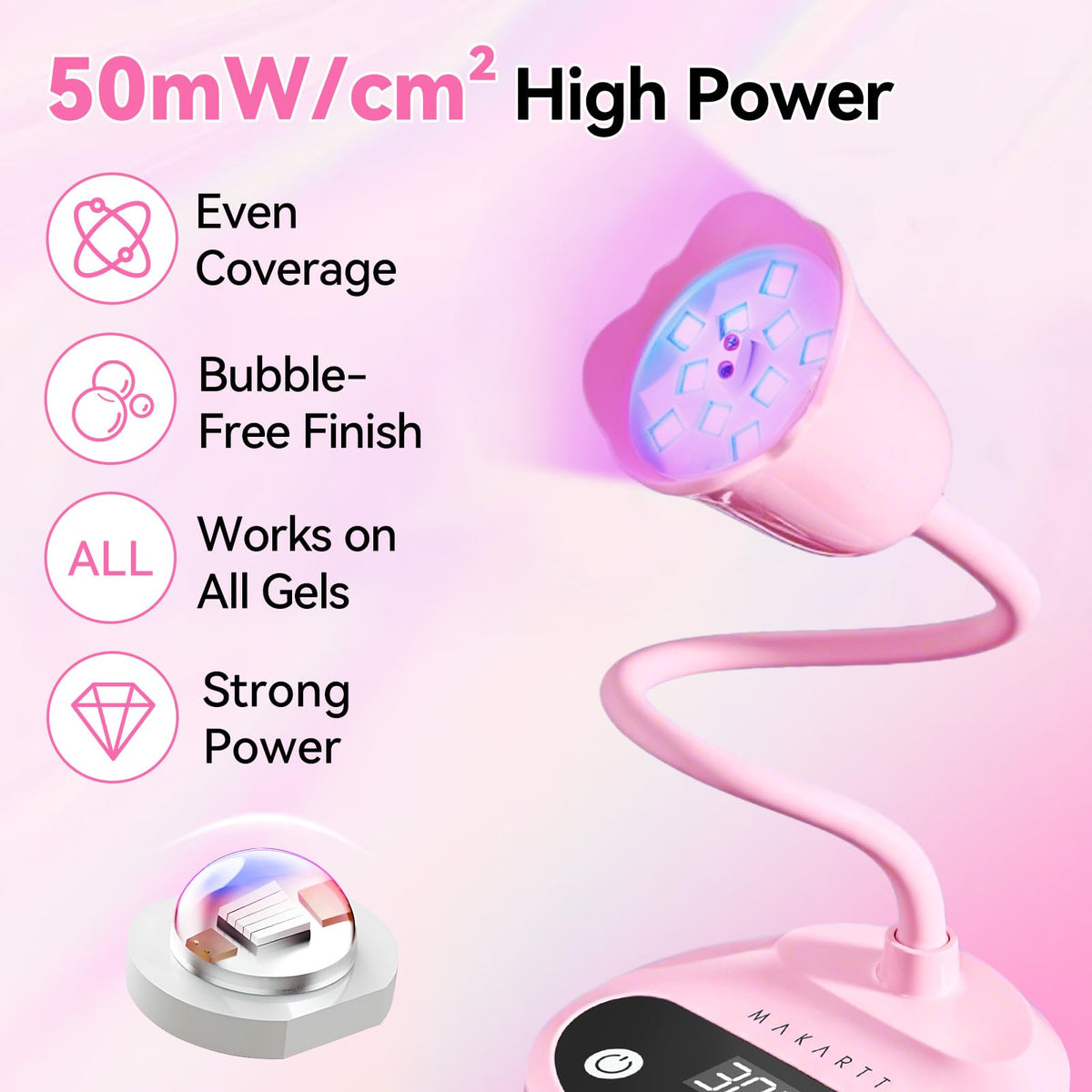 Makartt lampe UV LED design en forme de fleur de trompette