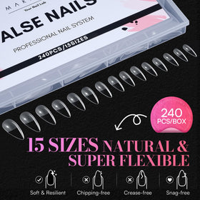 Makartt tips d'ongles amande en PMMA léger