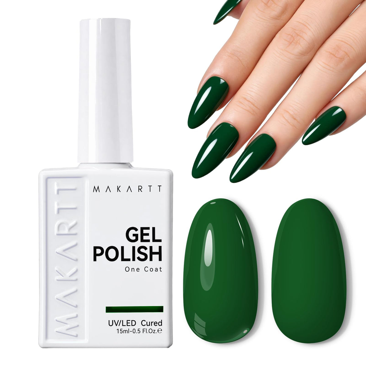 Makartt Vernis à Ongles Gel Vert Ultra-Pigmenté 15ml vue de face