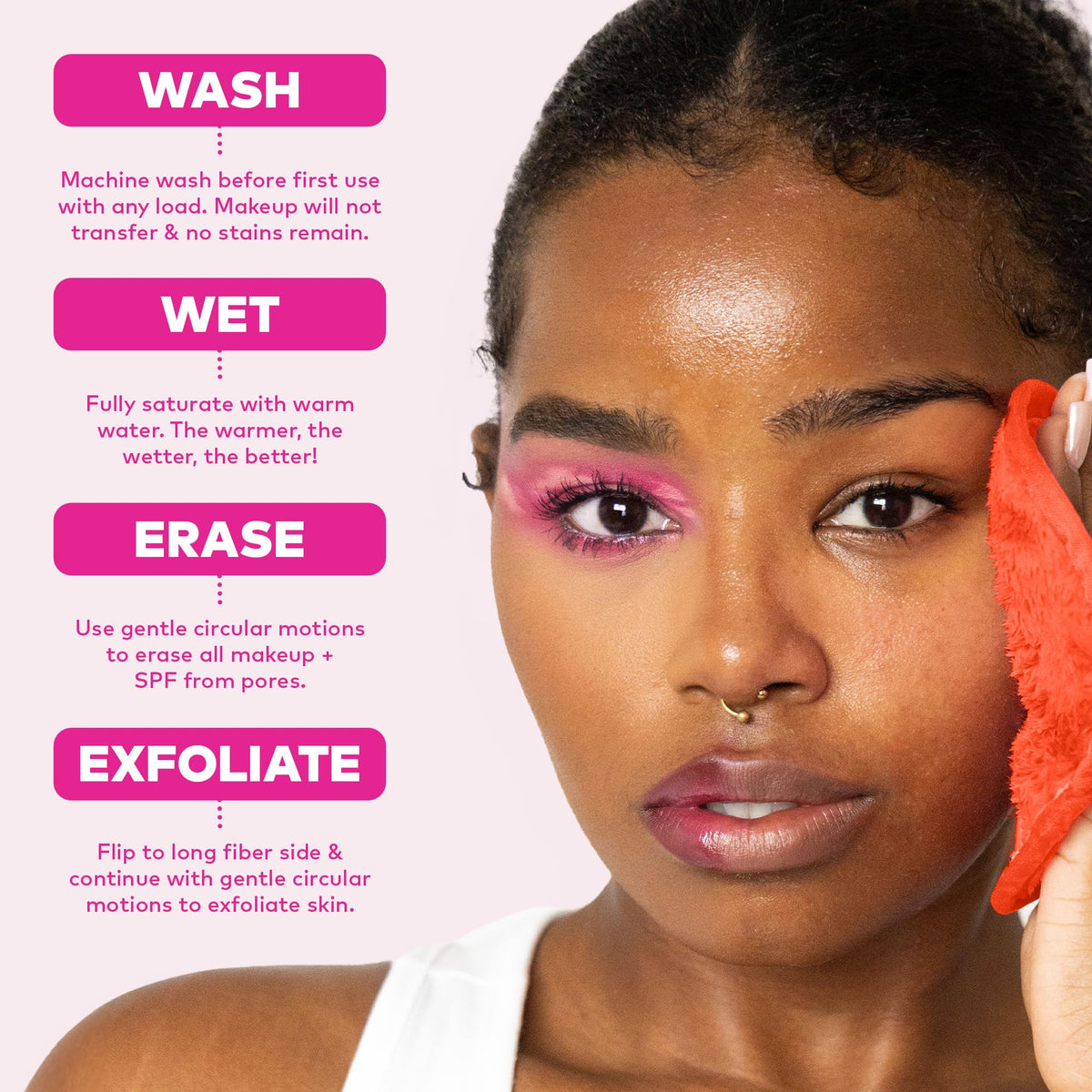 MakeUp Eraser Ensemble de 7 Jours avec différents types de maquillage