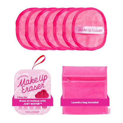 MakeUp Eraser ensemble de 7 lingettes démaquillantes roses