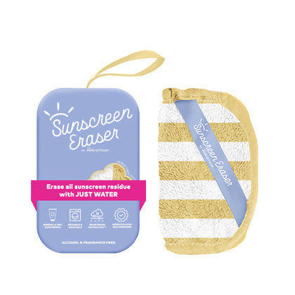 MakeUp Eraser Éponge Nettoyante Solaire vue de face avec étiquette