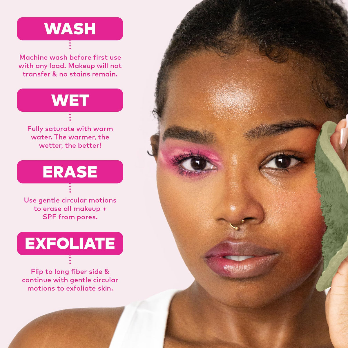 MakeUp Eraser PRO en Camo utilisée dans une routine de soins