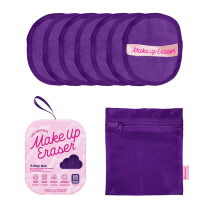 MakeUp Eraser Set de 7 jours en emballage, couleur violet