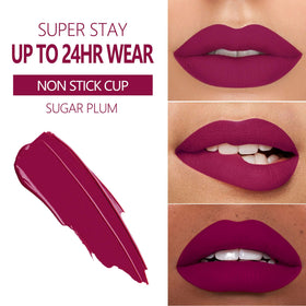 MAKI YIKA Rouge à Lèvres Mat tube ouvert avec couleur visible
