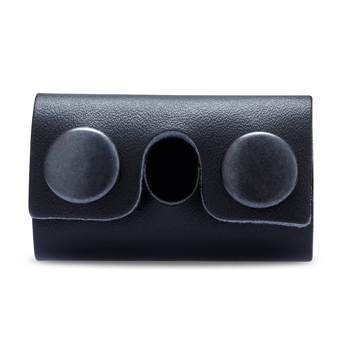 MAKYN étui de rasoir en cuir véritable noir, avec rasoir à l'intérieur
