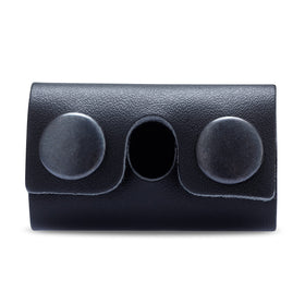 MAKYN étui de rasoir en cuir véritable noir, avec rasoir à l'intérieur