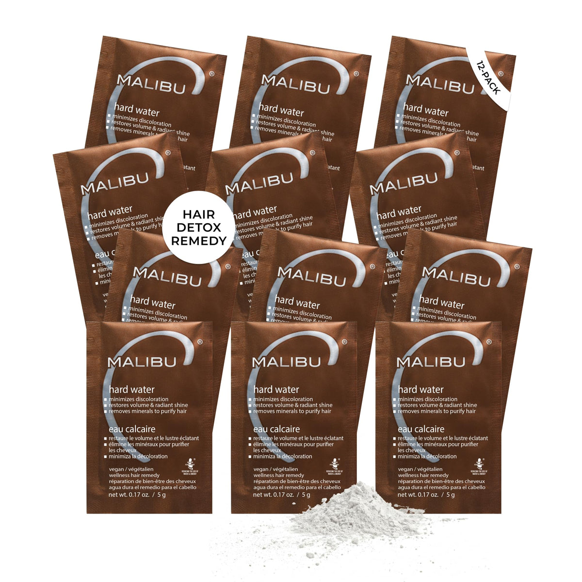 Malibu C Masque Détox Cheveux 12 Sachets vue avant