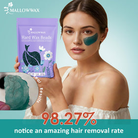 Mallowwax Cire dure perles 440g, utilisation sur les jambes