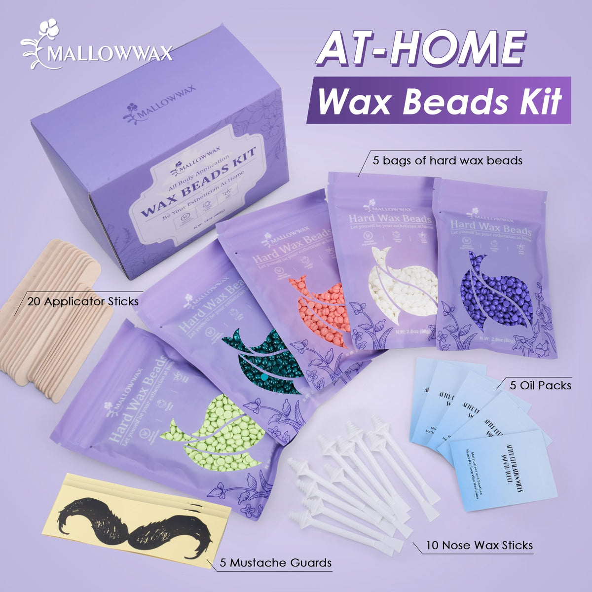Mallowwax Perles de Cire Tea Tree pour Zones Sensibles