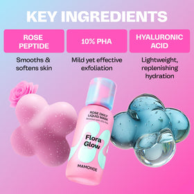 MAMONDE Flora Glow Masque avec flacon et étiquette