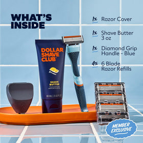 Manche de rasoir Dollar Shave Club avec prise antidérapante