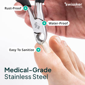 Manche long et ergonomique du coupe-ongles Swissklip