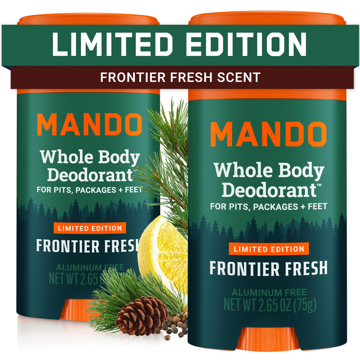 Mando déodorant corporel homme stick solide avant