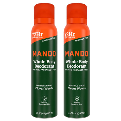Mando déodorant corporel spray homme 3,6 oz - Clover Woods vue avant