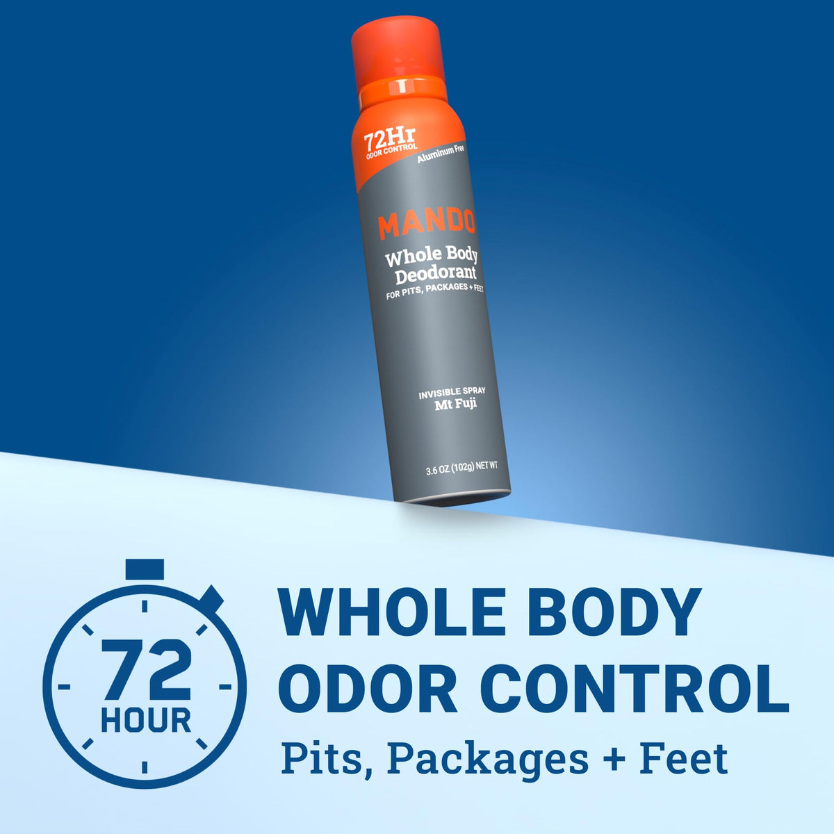 Mando Déodorant Corporel Spray Homme - canette avec spray