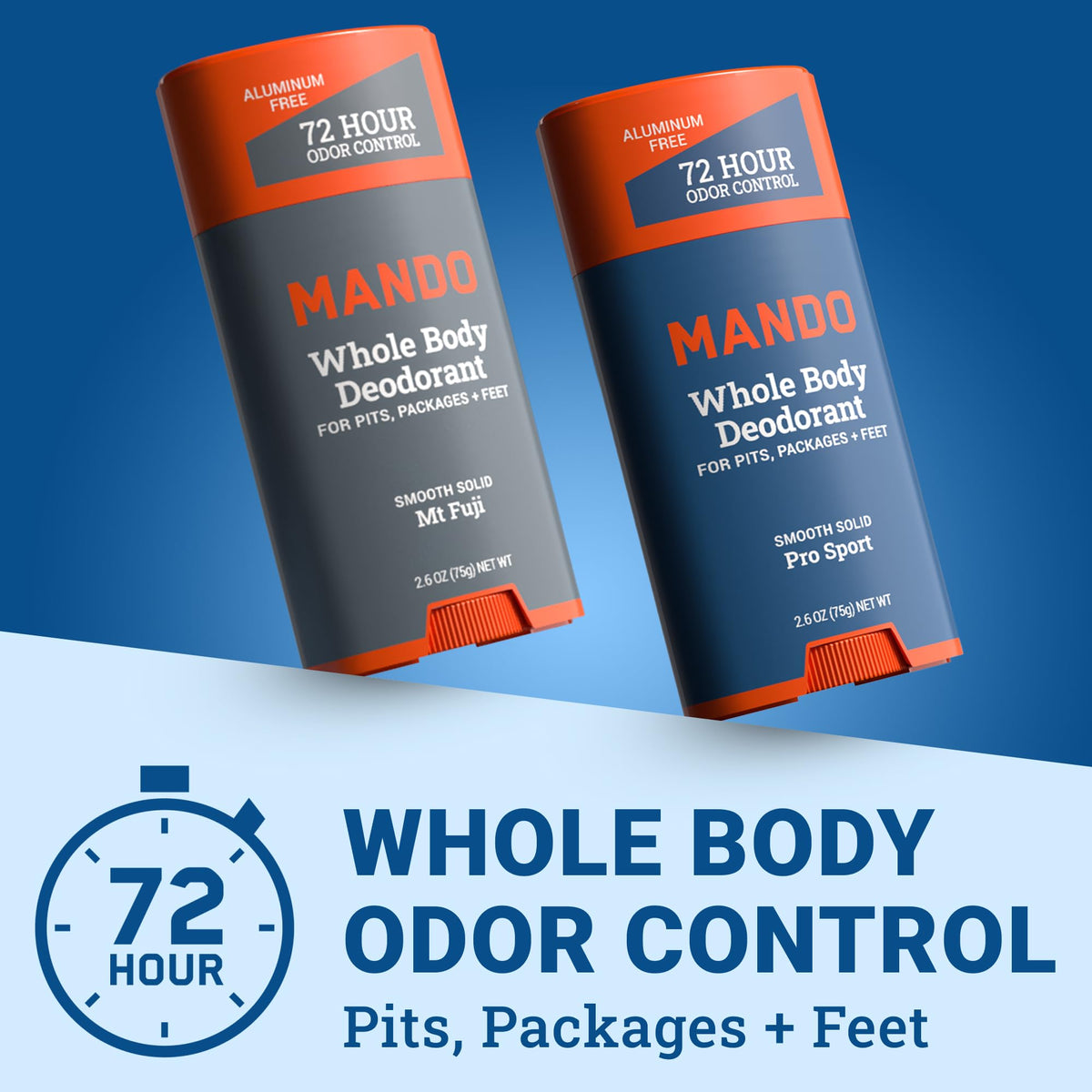 Mando Déodorant Corps Complet Homme stick solide 2,6 oz vue arrière