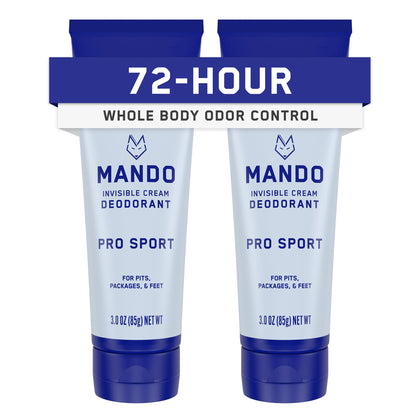 Mando déodorant corps entier pour hommes crème 200 g, vue de face