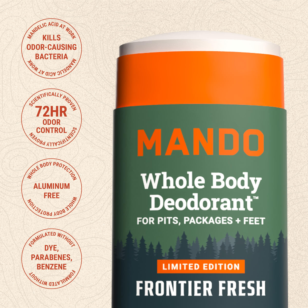 Mando déodorant corps pack de 2 avec étiquette