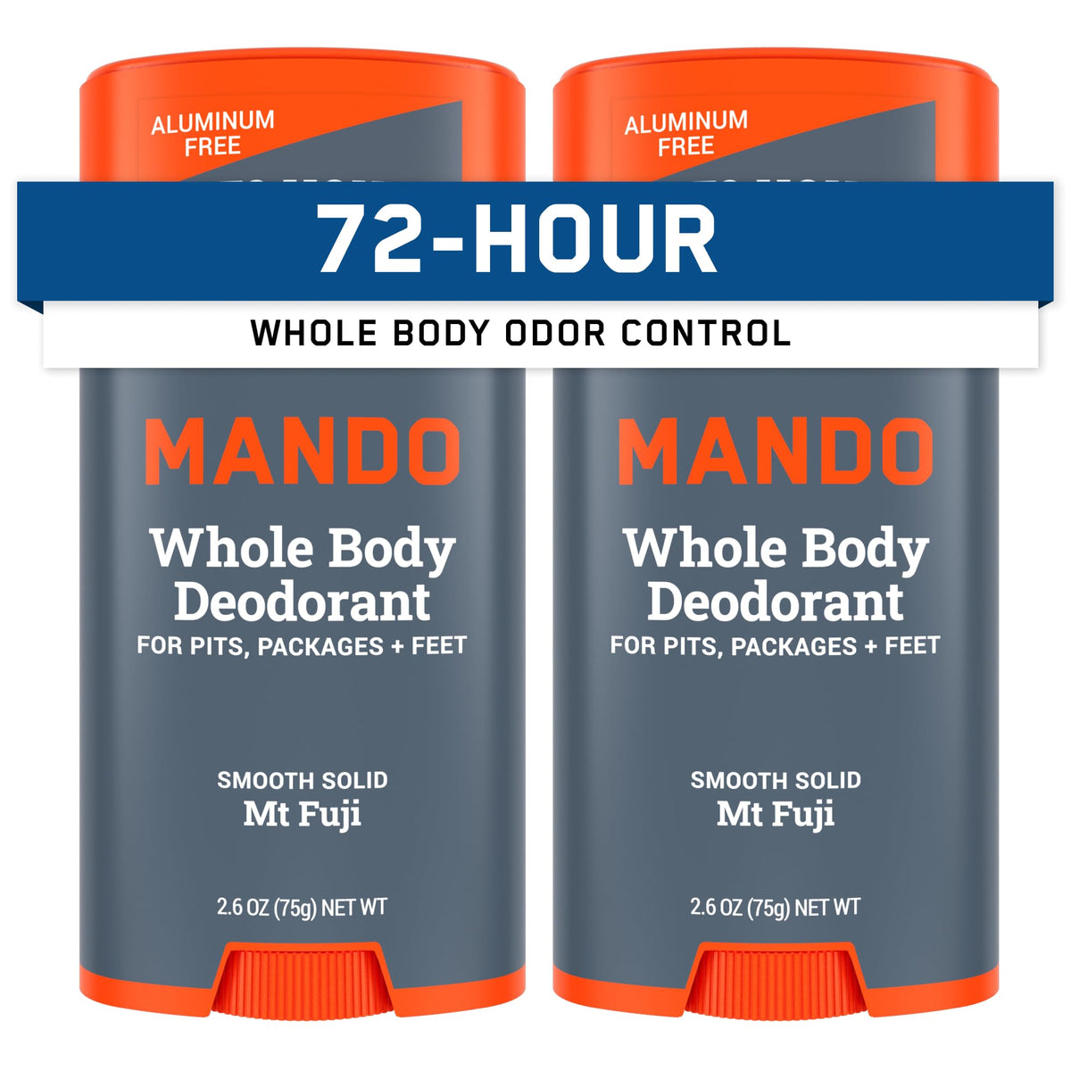 Mando Déodorant Corps Stick Solide 2,6 oz, paquet de 2 avec design Mt Fuji