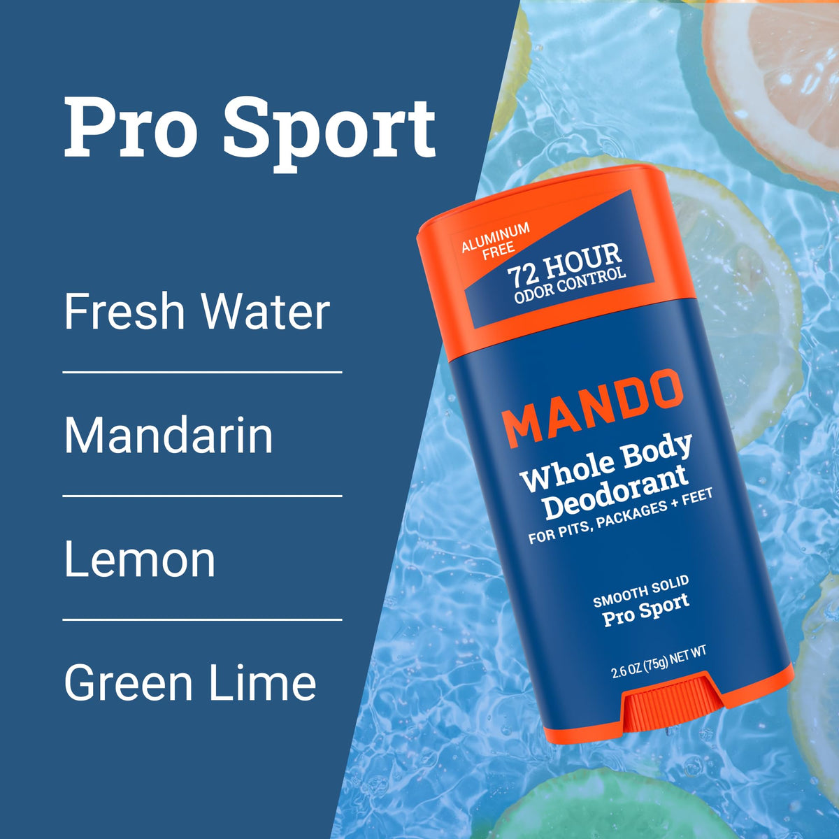 Mando Déodorant Solide Homme application sur peau