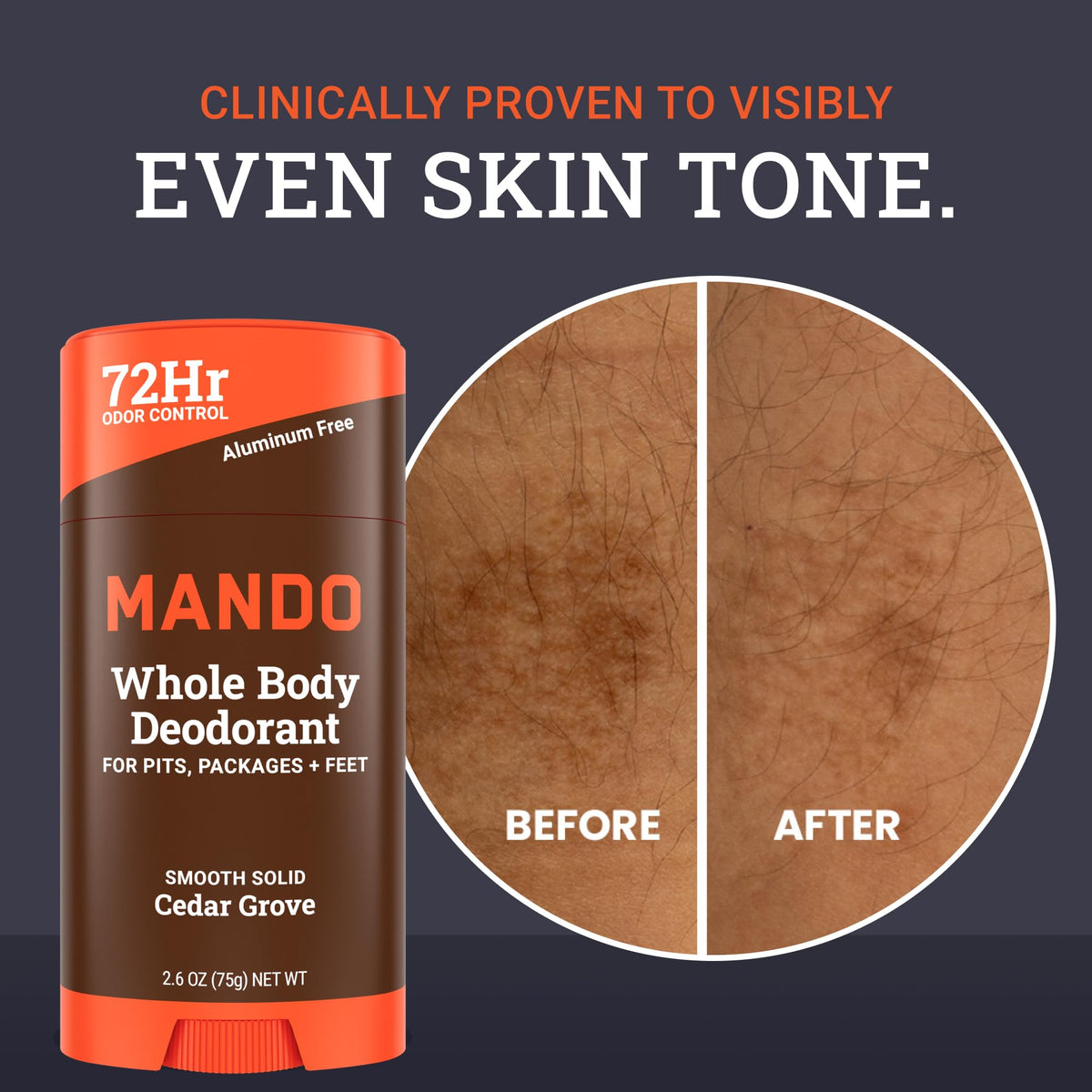 Mando Déodorant, stick solide, détail de la texture