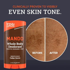 Mando Déodorant, stick solide, détail de la texture