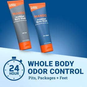 Mando Gel Douche 8,5 oz vue arrière avec ingrédients