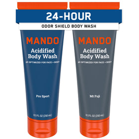Mando Gel Douche 8,5 oz vue avant avec étiquette Pro Sport