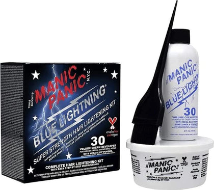 MANIC PANIC Kit de Décoloration Cheveux vue avant avec tous les accessoires