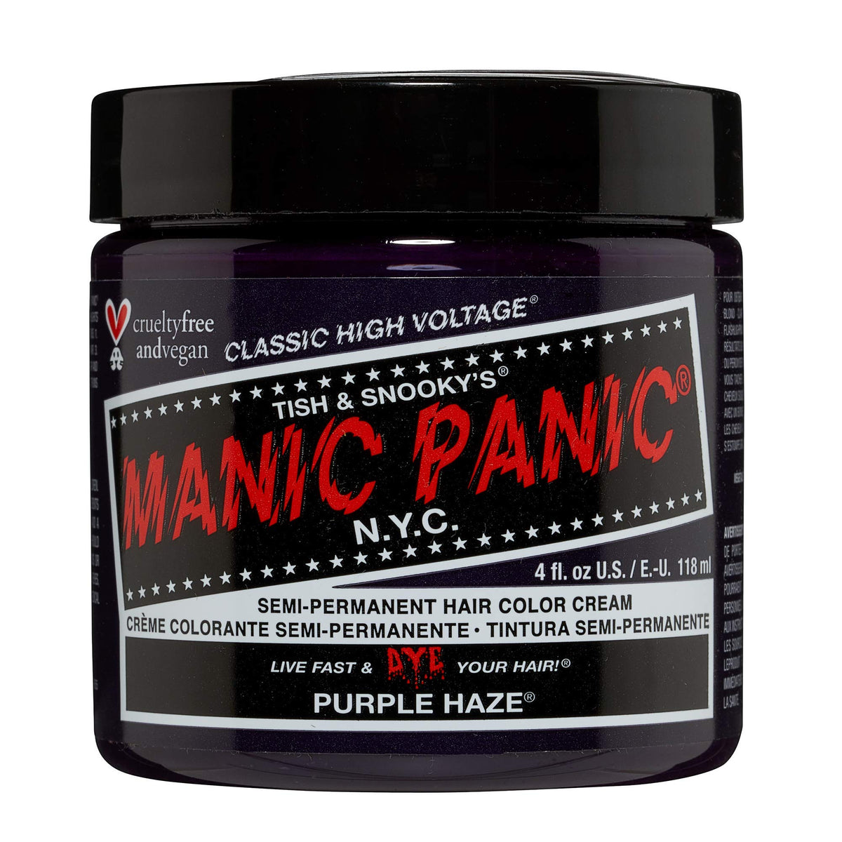 MANIC PANIC Purple Haze 4oz pot de coloration semi-permanente
