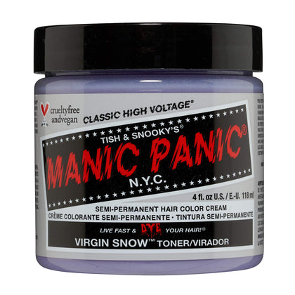 MANIC PANIC Toner Cheveux Virgin Snow 4oz devant