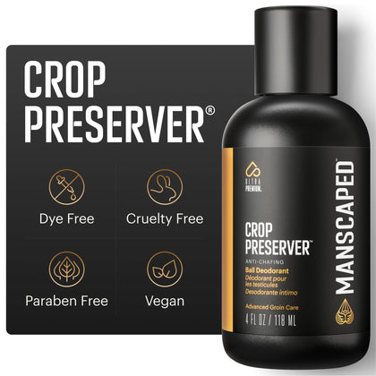 MANSCAPED Crop Preserver déodorant 4oz vue avant avec étiquette