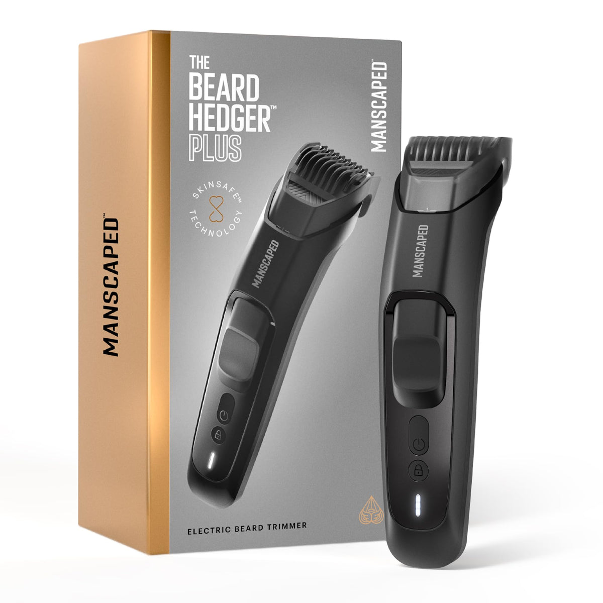 MANSCAPED The Beard Hedger PLUS tondeuse à barbe vue avant avec réglage de longueur