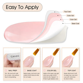 Manucure à domicile avec vernis gel CANNI Rose Huître